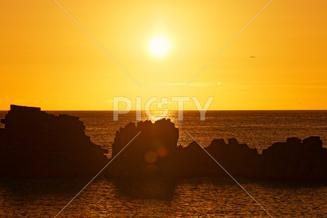 夕日