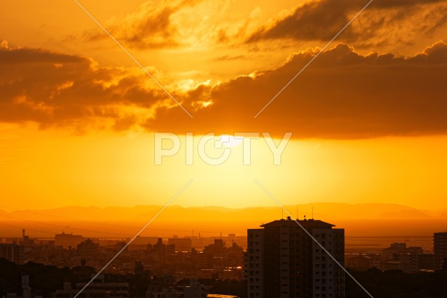 夕日