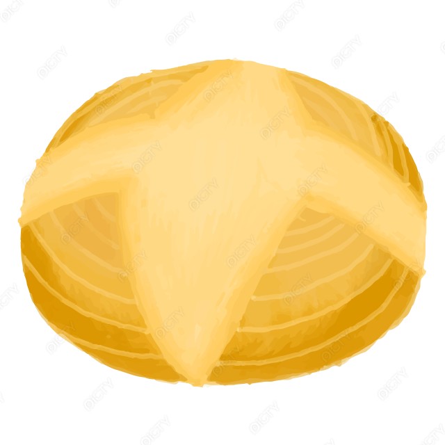 手描き風の美味しそうなカンパーニュのベクターイラスト