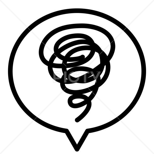 モヤモヤしている感情の吹き出しイラスト
