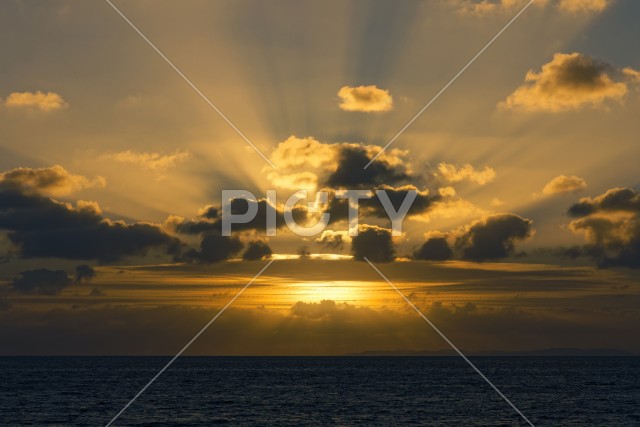 夕日