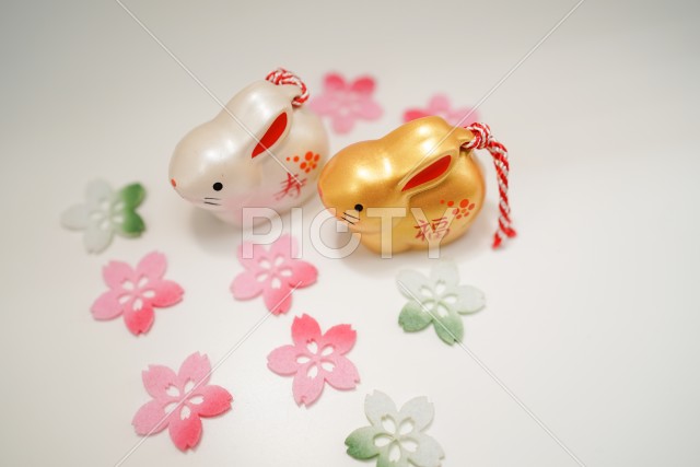 うさぎ年の年賀状素材（2023年卯年）