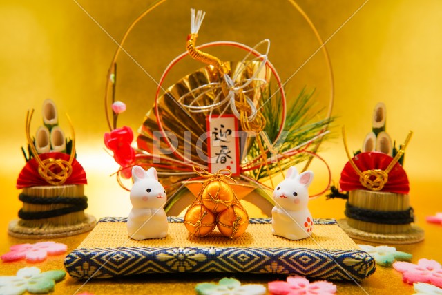 うさぎ年の年賀状素材（2023年卯年）