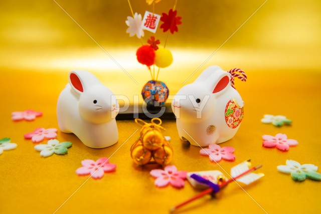 うさぎ年の年賀状素材（2023年卯年）