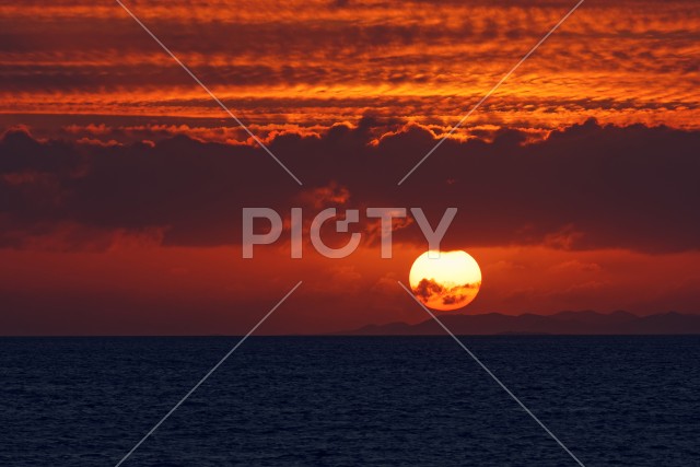 夕日