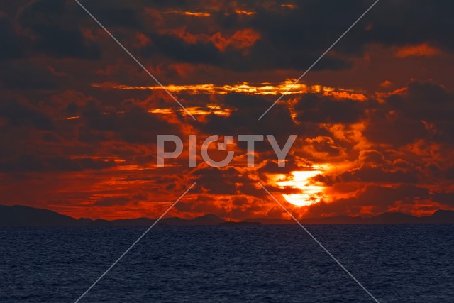 夕日