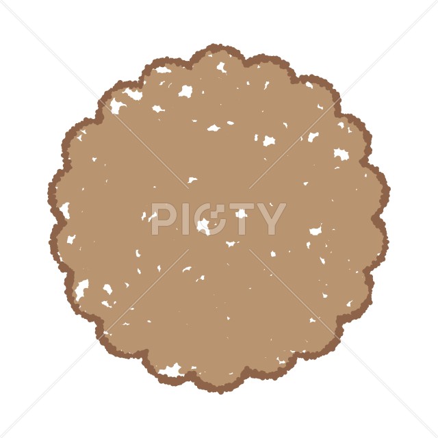 スカラップの縁取りの円形フレーム