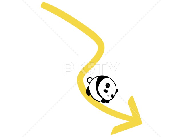 ウエーブ下向き パンダ