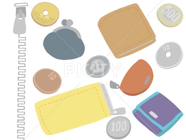 お金 素材 セット 主線なし