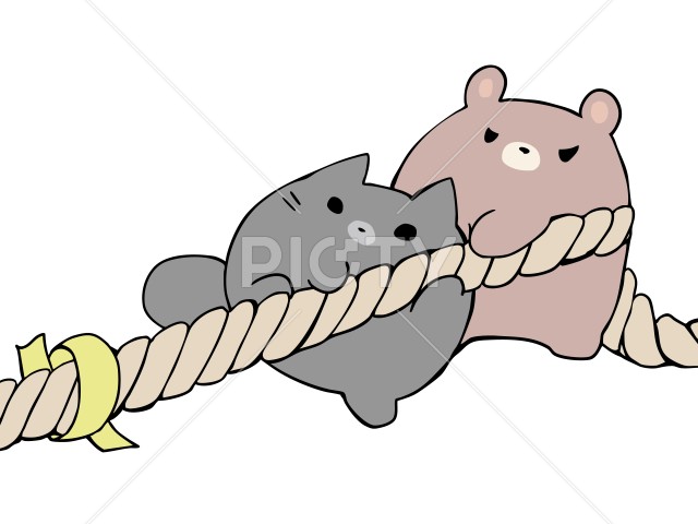 運動会 綱引き ねこ くま