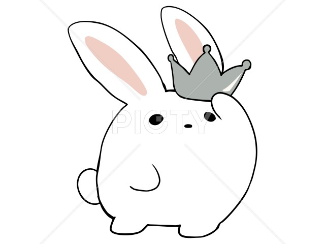 うさぎ 冠 銀