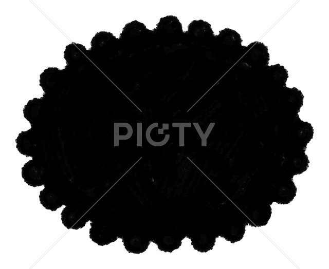 手描きの黒い波形フレーム