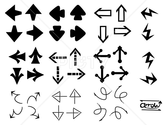 矢印セット 上下左右いろいろな種類
