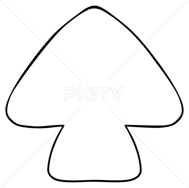 やじるし まるっこい 白