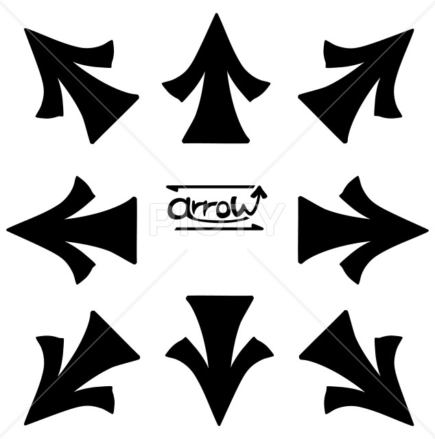 やじるしセット 四方八方 ひらべったい