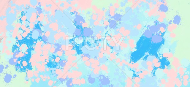 水色とピンクの絵の具の飛沫の背景イラスト