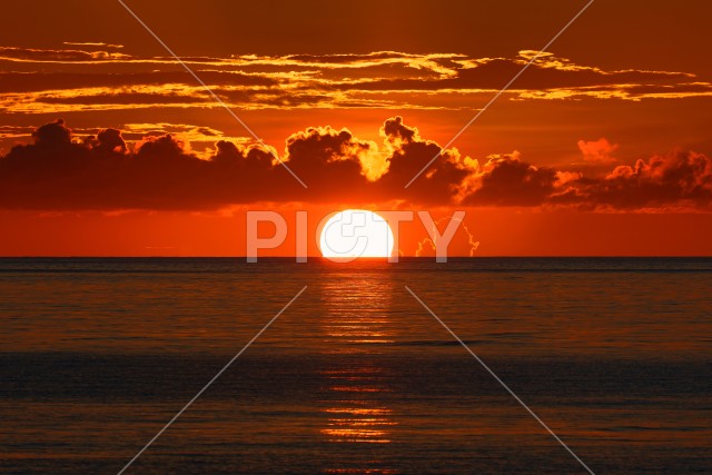 夕日
