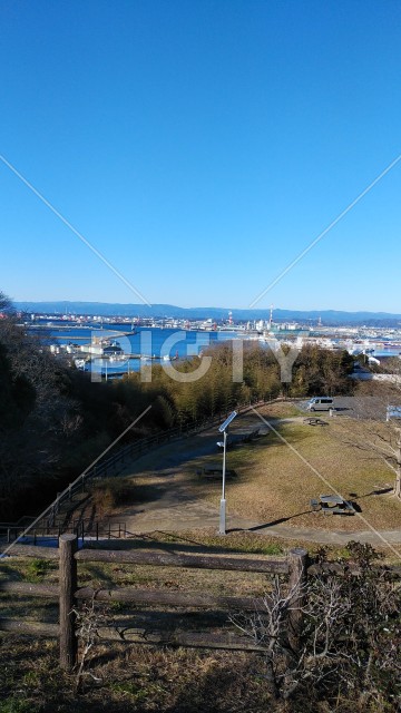いわきの高台から見た小名浜のまちです。
