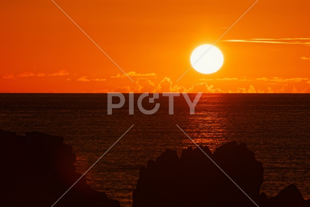 夕日