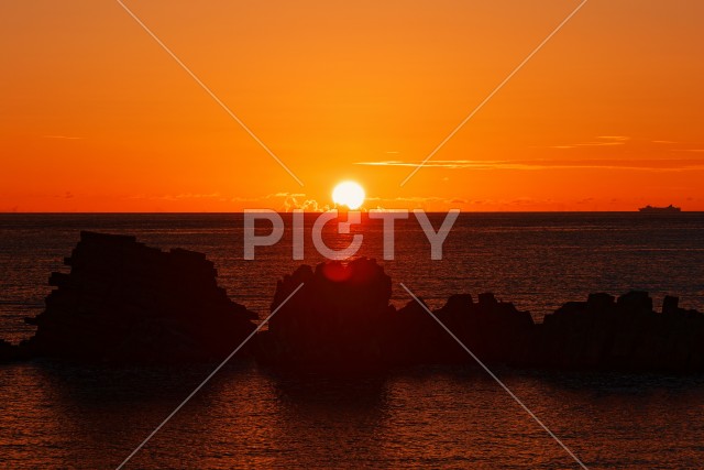 夕日