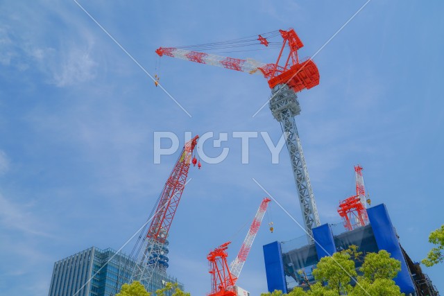 横浜みなとみらいの建設現場