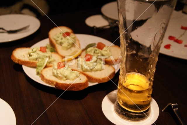 ビールとパン