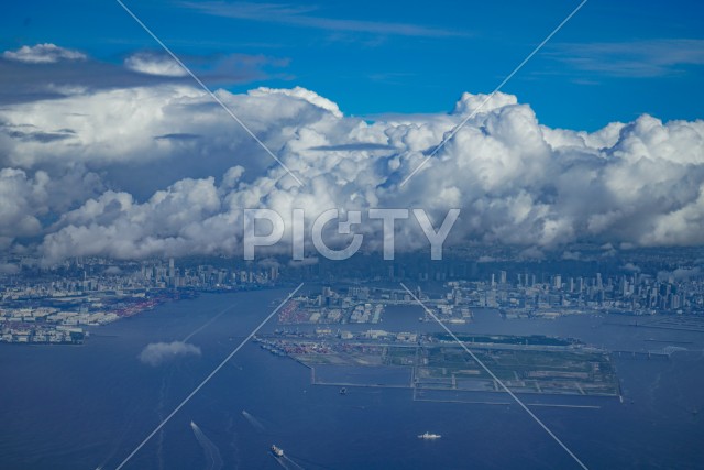 東京上空からの景色